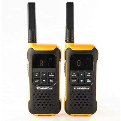 Bild av Bärbar radiostation PMR Dynascan F 15, 446MHz, 0,5W, 16CH, Vattentät IP67 set med 2bc