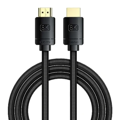 Bild av Baseus High Definition Series HDMI 2.1 cable 8K 60Hz 3D HDR 48Gbps 2m (black)