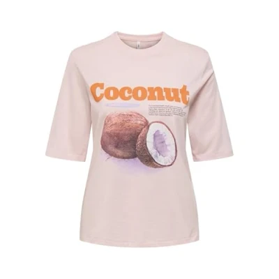 Bild av ONLY Onlphoebe Fresh BOX Tshirt med print Mauve chalk, Storlek: Small, chalk