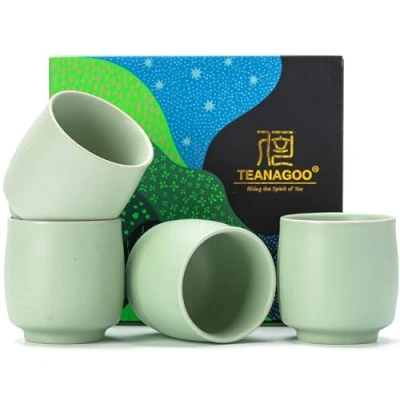 Bild av TEANAGOO Kinesisk tekopp för W08, 175 ml, Ruware, Lt.Blå, 4 st/låda, TC08, Kinesiska tekoppar, japansk tekopp, grönt japansk, Asiatiska tekoppar utan handtag, japanska traditiona