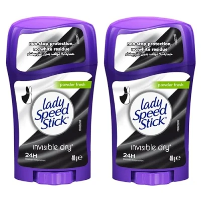 Bild av Lady Speed Stick Deodorant 39,7 gram färskt pulver Invisi Dry (41 ml) (2 st)