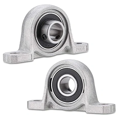 Bild av Borrdiameter Kullager Kuddeblock, KP001 12mm Kudde Blocklager Flänsborrning Auto Självjusterande Mittmonterat stöd