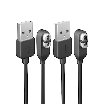 Bild av Sinoacc laddningskabel för AfterShokz Aeropex AS800 &amp; OpenComm ASC100SG, Shokz OpenRun Pro S810 magnetisk ersättning 3,3 fot USB Bone Conduction hörlurar 2 pack