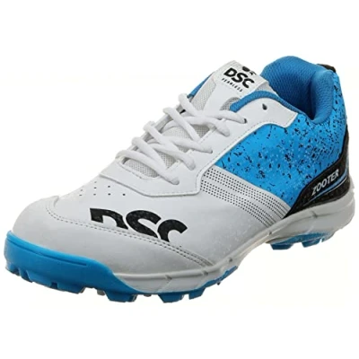 Bild av DSC Zooter Professional Cricket Shoes for Men Toe and Heel Protection Multilayer Cushioning Supersoft Flexibility Rubber Outsole Durability (White/Red, Size: EU 42, UK 8, US 9)