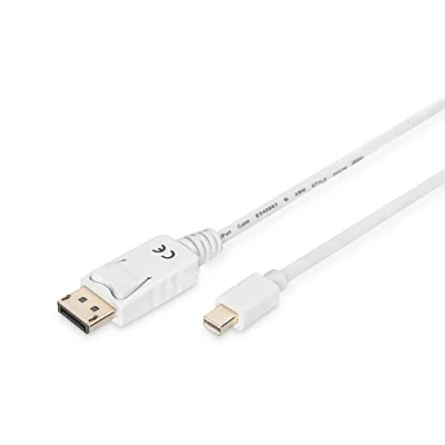 Bild av DIGITUS Displayport adapterkabel mini DP till FullHD 1080p/60Hz 2m Låsning 1.1a Kompatibel med MacBook, Mac, PC