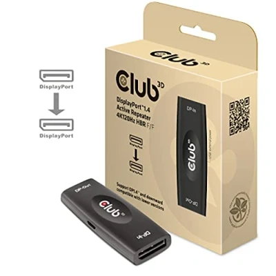 Bild av Club 3D DisplayPortTM 1.4 Active Repeater/Signalförstärkare 4K120Hz HBR3 B/B