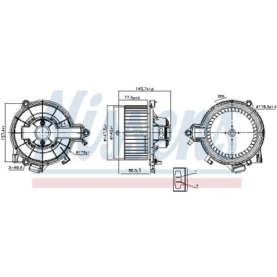 Bild av NISSENS 87616 Pulseur d&#039;Air sans régulateur intégré IVECO: Daily 6 Pritsche/Fahrgestell,