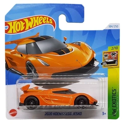 Bild av Hot Wheels 2020 Koenigsegg Jesko HW Exotics 2/10 (184/250) HTF07 Orange 2024 + Kortskydd