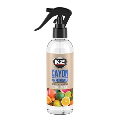 Bild av K2 CAYON Luftfräschare, doftborttagare, luftspray för bil, kontor och hem, mer än 700 tillämpningar 250 ml (färska citrus)