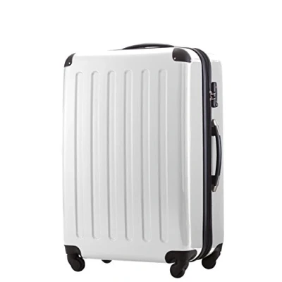 Bild av HUVUDSTADSTÄTT Alex handbagage, 55 x 38 23 cm, TSA, 4 rullar, 42 liter, resväska, hårt skalfodral, rullväska, bagagebagage Vit, 75, resväska
