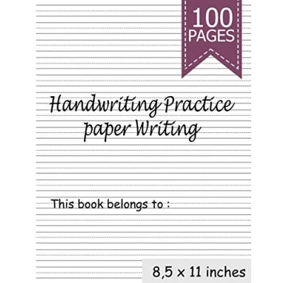 Bild av Handwriting Practice Paper Writing 100+ Blank pages For Students Learning to Write Letters 8.5&quot; x 11&quot;