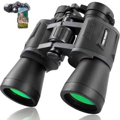 Bild av FREE SOLDIER 20 x 50 kikare vuxna, BAK4 Prism FMC objektiv kompakt med smartphone adapter för vandring fåglar observera jakt, svart
