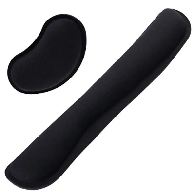 Bild av Yizhet handledsstöd för tangentbord, ergonomiskt tangentbord och mus, i memory foam, halkfri stöddyna bärbar dator, kontor, arbete, gaming etc.