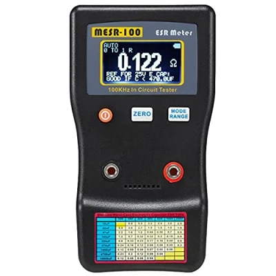 Bild av Mesr 100 Digital Esr Mätare, Automatisk Intervall 0,001R Till 100R Krets Resistans /Kapacitanstestare Ohmmeter Bakgrundsbelysning Dubbel Terminal, För Reparation Tv/Lcd/Ljudkort