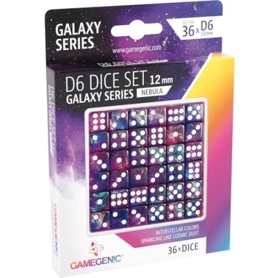 Bild av Jeu de dés Gamegenic Galaxy Series D6 12 mm (36 pcs) (Nébuleuse)