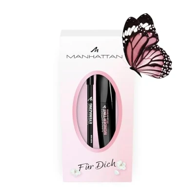 Bild av Manhattan ögonmakeup set: Wonder&#039;Tint Mascara, Fb 001 svart, 11 ml, gratis Eyemazing Kol Kajal Eyeliner 1010N 1,3 g