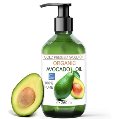 Bild av bleu &amp; marine Bretania Organisk Avokadoolja, 100% Naturlig, Rik på Vitamin A, D, E och Omega 3, För Hår, Hud Nagelvård, 250 ml