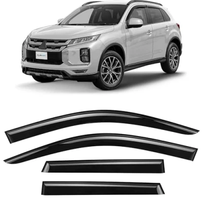 Bild av CLIM ART Vindavvisare för/kompatibel med Mitsubishi ASX 2010 2023 Bilfönster Regnskydd Regnavvisare Stick On deflektorer Paket 4