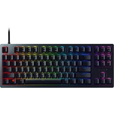 Bild av Huntsman Tournament Edition (Linjära) Speltangentbord med optiska brytare (PBT tangenter, Inbyggt minne, Type C kabel, Chroma RGB belysning) Europeisk Layout, Svart