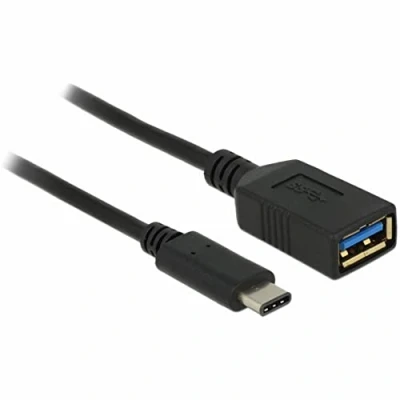 Bild av Delock 65698 adapterkabel USB 3.0 A hane till Type C hona 15 cm svart