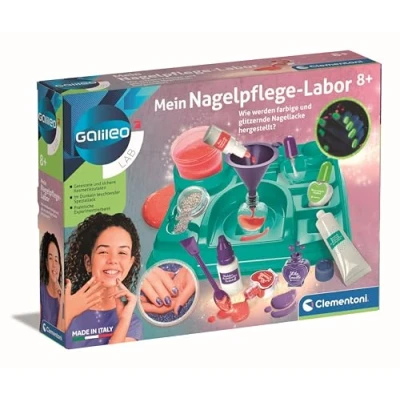 Bild av Galileo Lab Mein nagelvård laboratorium skapa nagelmönster själv, gör det själv nagellack set för barn från 8 år, 59325 Clementoni