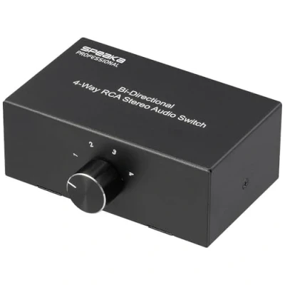 Bild av SpeaKa Professional SP AS 500 4 Port RCA audio switch Metallhölje