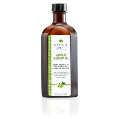 Bild av Nature Spell Moringa olja för hår och hud 150 ml, behandlar torrt, skadat hår, hudvårdsolja att bekämpa inflammation mörka fläckar, tillverkad i Storbritannien