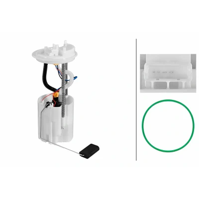 Bild av HELLA 8TF 358 306 821 Unité d&#039;injection de carburant avec joint d&#039;étanchéite, palpeur électrique Diesel FIAT: Doblo II Van / Break