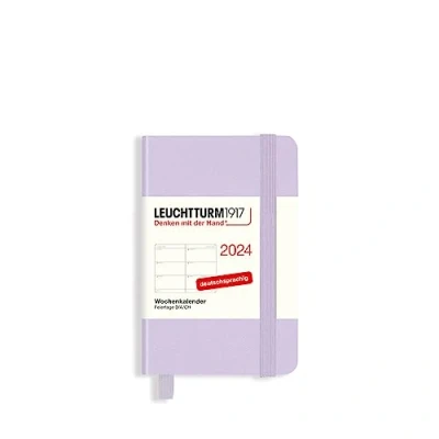 Bild av LEUCHTTURM1917 367641 Veckokalender mini (A7) 2024, lila, tyska, 12 månader