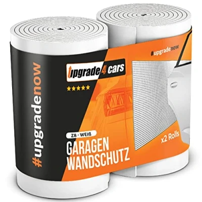 Bild av Upgrade4cars Vit vägg garage stötfångare 2 x panel skumskum självhäftande dörrskydd stötfångarskydd