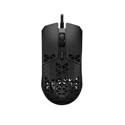 Bild av ASUS TUF Gaming M4 Air Wired Mouse, 16,000 DPI Sensor, 6 Programmable Buttons, Ultralight Shell, IPX6 water resistance, Antibacterial Guard, Paracord, pure PTFE feet, Black