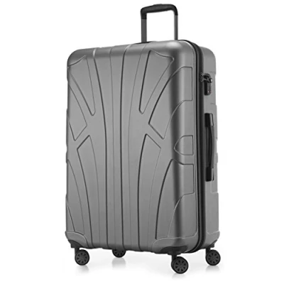 Bild av Suitline Koffer i 3 Größen, Vagnset Rollkoffer Hartschalen Reisekoffer (55 cm, 66 76 cm) Zwillingsrollen, 15 Verschiedene Farben, SILVER, Resväska