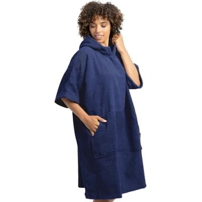 Bild av HOMELEVEL Unisex ombytesrock för herr/dam, handduk, poncho, bomullsfrotté, huva, surfponcho män &amp; kvinnor, strand, simning, vuxenstorlekar S/M och L/XL