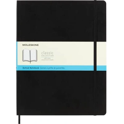 Bild av Moleskine Klassisk prickig anteckningsbok, mjukt omslag och elastisk stängning, storlek XXL 21,5 x 28,9 cm, färg svart, 192 sidor