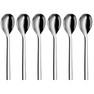 Bild av WMF Nuova Kaffekoppsslev set 6 delar, kaffesked stor 15,5 cm, Cromargan polerat rostfritt stål, diskmaskinssäker,