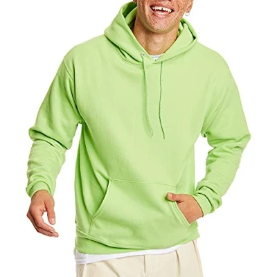 Bild av Hanes EcoSmart huvtröja för män, medelvikt fleecetröja, pullover Lime, M