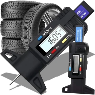 Bild av Retoo 025,4 mm digital däckprofil djupmätare med LCD skärm och lämplig för 040 grader Celsius drift, bildäck djupmätare, skåpbil, lastbil
