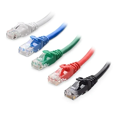 Bild av Cable Matters 5 färgskombination Snagless Cat6 Ethernet kabel (Cat6 kabel/Cat 6 kabel) 0,3 m
