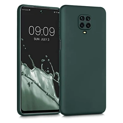 Bild av kwmobile fodral kompatibelt med Xiaomi Redmi Note 9S/9 Pro / 9 Max mjukt smalt metalliskt TPU silikonskydd metallisk blågrön