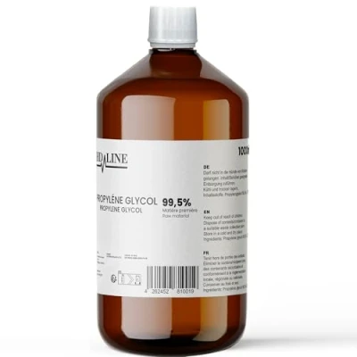 Bild av hd line 1 000 ml propylenglykol E1520, perfekt för DIY, farmakvalitet 99,7% renhet, livsmedelskvalitet, raw material PG, ren, vegan, Ph. Eur/USP, l
