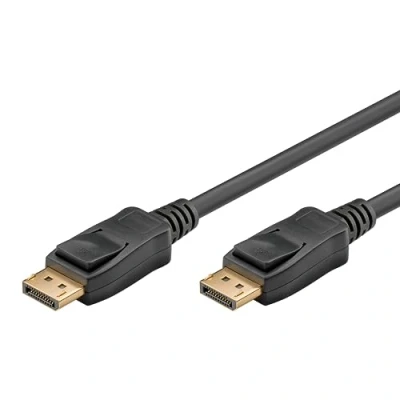 Bild av goobay 64853 DisplayPort anslutningskabel 2,1/signalöverföring med upp till 8K @ 60 Hz/VESA certifiering/DisplayPort kontakt kontakt/överföringshastighet 40 Gbit/s / 2 m