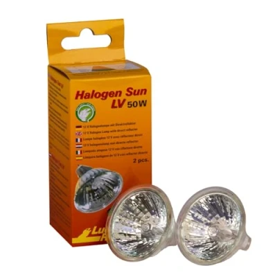 Bild av Lucky Reptile Halogen Sun LV Wärmestrahler 50W sol ljus lampa för G5.3 sockel speciell reflektorform med bra &amp; värmeutbyte i ljusfokus belysning reptiler