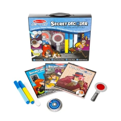 Bild av Melissa &amp; Doug Aktivitetsset Hemlig avkodare deluxe , Aktivitetsblock Resor 7+ Present till pojke eller flicka
