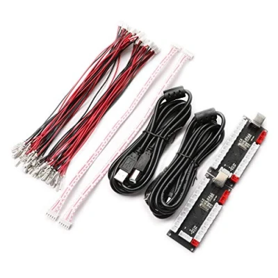 Bild av BEYEE 2 spelare noll fördröjning USB kodare till arkad joystick och arkadknappar, för PC, MAME, Windows Raspberry Pi (5 stift + 2,8 mm)