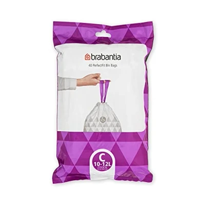 Bild av Brabantia Müllbeutel PerfectFit Multipack, Vit Kod C, 40 Påsar