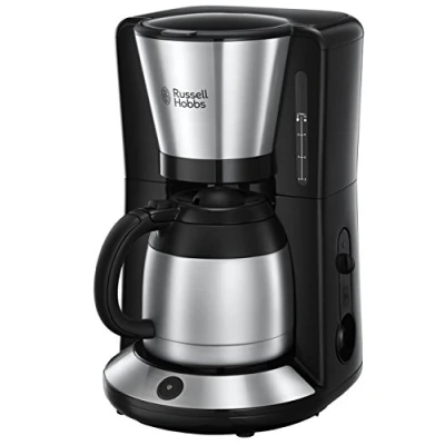 Bild av Russell Hobbs kaffebryggare, 1.0l termoskanna, upp till 8 koppar, automatisk avstängning, droppstopp, 1100W, filterkaffe, rostfritt stål, Adventure 24020 56