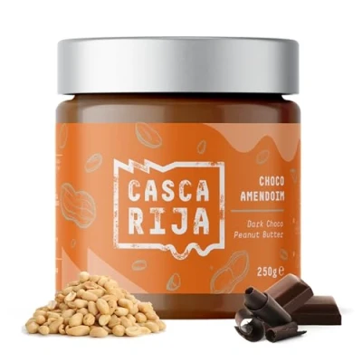 Bild av CASCA RIJA: Jordnötssmör med Mörk Choklad 250g 89,8% Rostade Jordnötter + 10% 0,01% Kanelpulver Ingefärapulver 100% Krämig Utan Jordnötsbitar, Vegansk