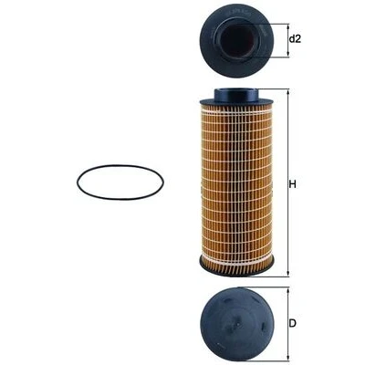 Bild av MAHLE ORIGINAL OX 376D Filtre à huile Cartouche filtrante SCANIA: L,P,G,R,S series, P,G,R,T 4 series
