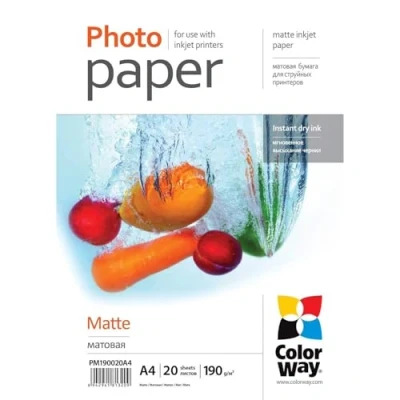 Bild av ColorWay photo paper matte 20 sheet(s) A4 190 g/m²