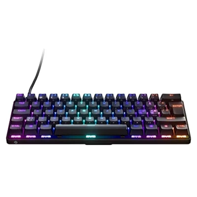 Bild av SteelSeries Apex 9 Mini Mekaniskt gamingtangentbord Optiska switchar 2 punktsmanövrering Kompakt Esports 60 % formfaktor Utbytbara Nordisk QWERTY Layout